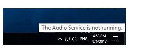 windows audio services not running